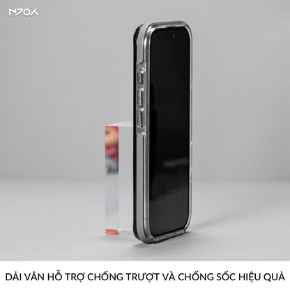 Ốp Magsafe Carbon Lưng Nhám Viền Chống Trượt Cho iPhone 17 Pro Max 16 15