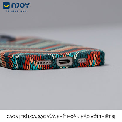 Ốp Carbon Magsafe Siêu Mỏng PC Họa Tiết Vải Đan Cho Điện Thoại iPhone 17 Pro Max 16 15 14 13