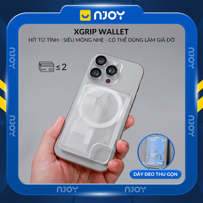 Ví Đựng Thẻ Trong Suốt Hít Magsafe Chất Liệu PC Cho Điện Thoại iPhone 16 Pro Max 15 14 13 12