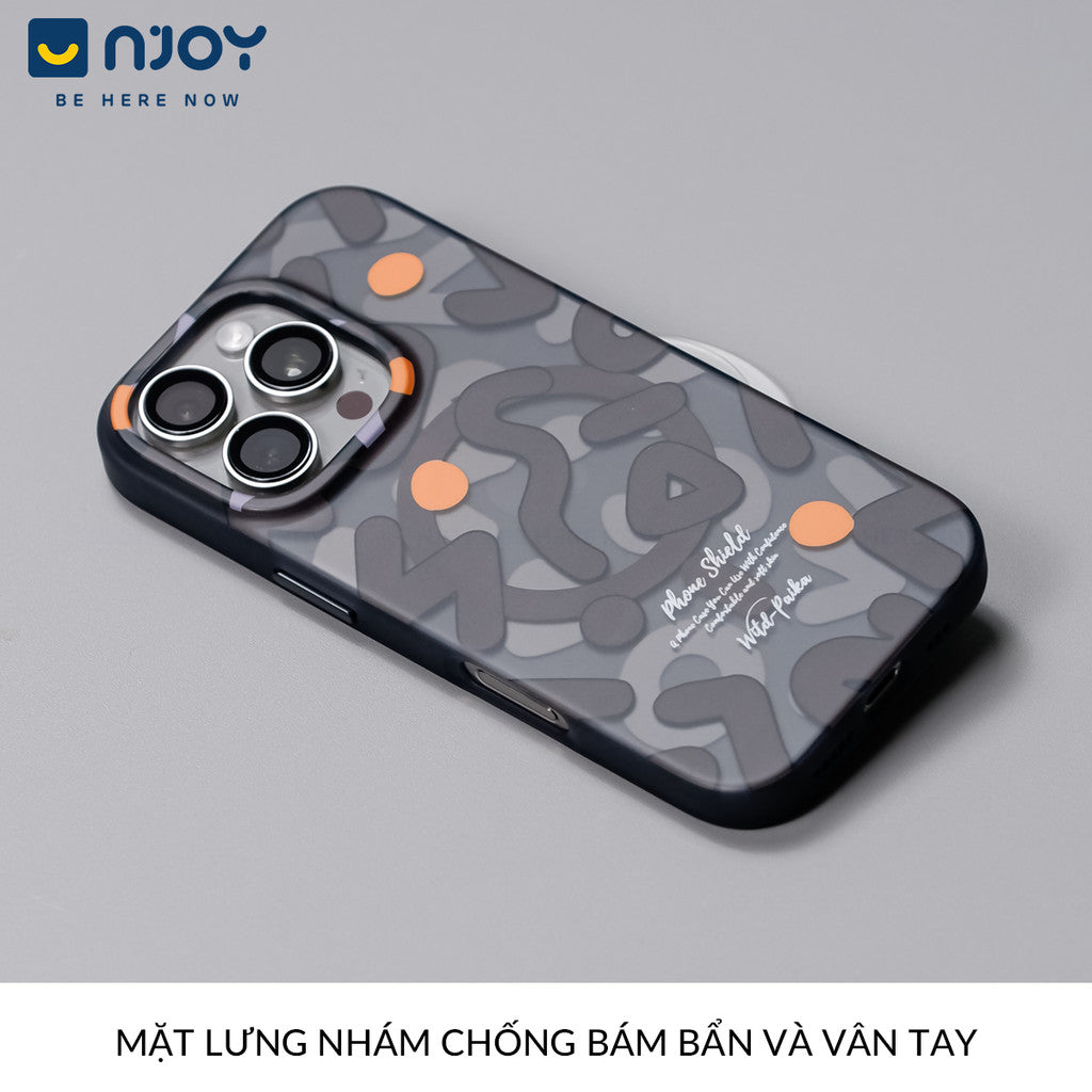 Ốp Lưng Nhám Magsafe Chống Vân Tay Họa Tiết Graffiti Cho Điện Thoại iPhone 17 Pro Max 16 15 14 13