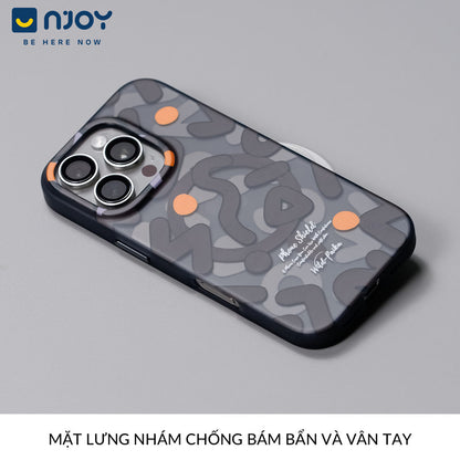 Ốp Lưng Nhám Magsafe Chống Vân Tay Họa Tiết Graffiti Cho Điện Thoại iPhone 17 Pro Max 16 15 14 13