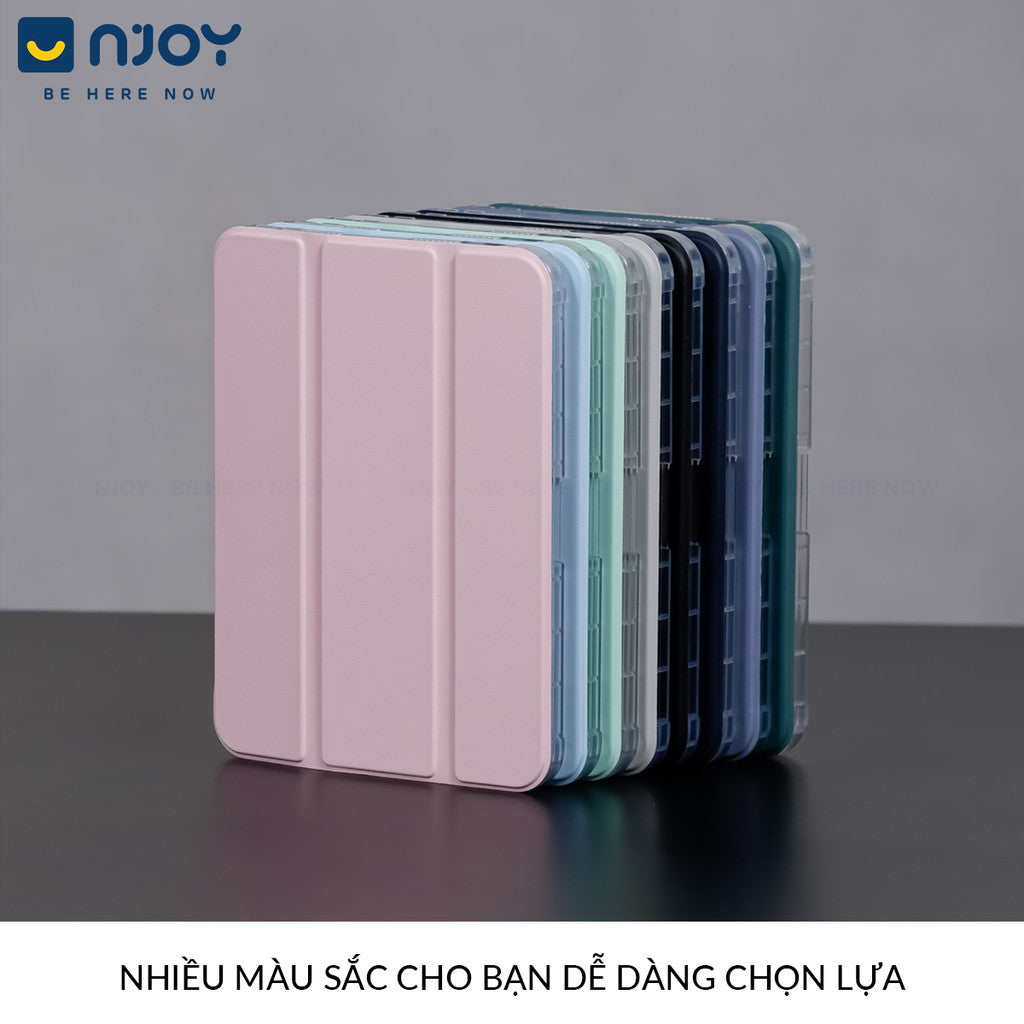 Ốp iPad Trong Suốt Chống Sốc Có Khay Đựng Bút Cho iPad Pro M4 M2 M1 Gen 11 10 Air 7 6 5 4 Mini 7 6