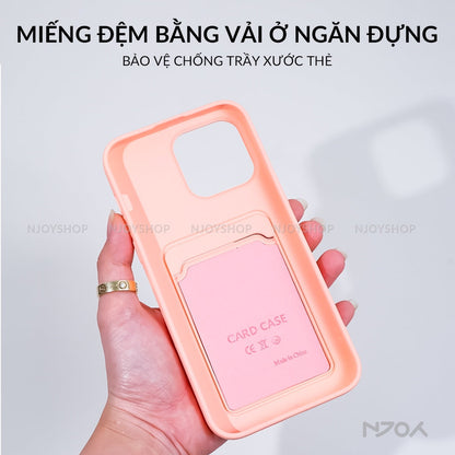 Ốp Đựng Thẻ Card Nhựa Dẻo Nhiều Màu Cho Điện Thoại iPhone 17 Pro Max 16 15 14 13 12 Njoyshop