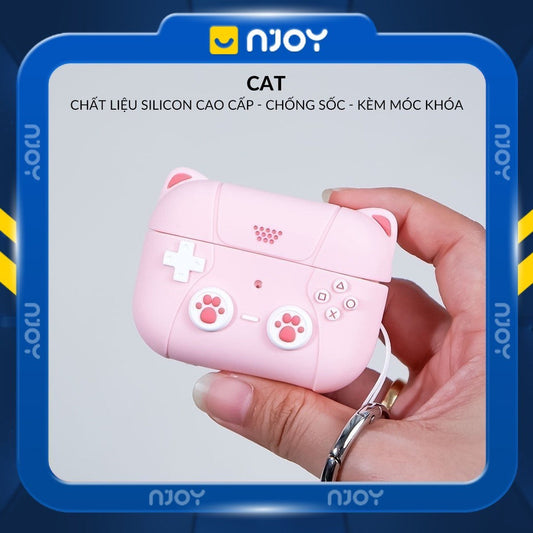 Ốp Silicon Mèo Hello Kitty Kèm Móc Khóa Tiện Lợi Cho Tai Nghe Airpods 3 4 Airpods Pro 3 2 Njoyshop