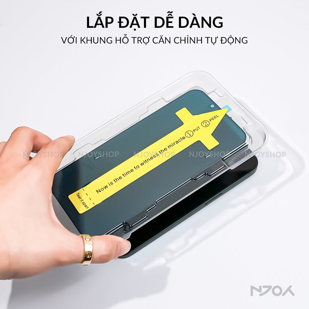 Kính Cường Lực Chống Nhìn Trộm Khung Tự Dán Cho iPhone 18 Pro Max 17 16 15 14 13 12 11