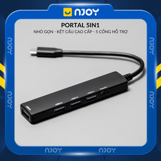 Hub Type C Chuyển Đổi 5 Trong 1 Hỗ Trợ Cổng USB 3.0 Type C Cho Điện Thoại Laptop Máy Tính Bảng