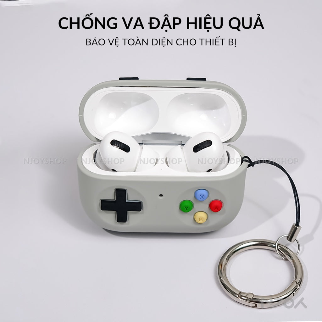 Ốp Silicon Máy Chơi Game Ahastyle Chất Liệu Silicon Kèm Móc Khóa Cho AirPods Pro 2 3 Airpods 4