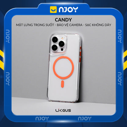 Ốp Magsafe Trong PC Cứng Likgus Vòng 3D Nút Kim Loại Cho iPhone 16 Pro MaxMax