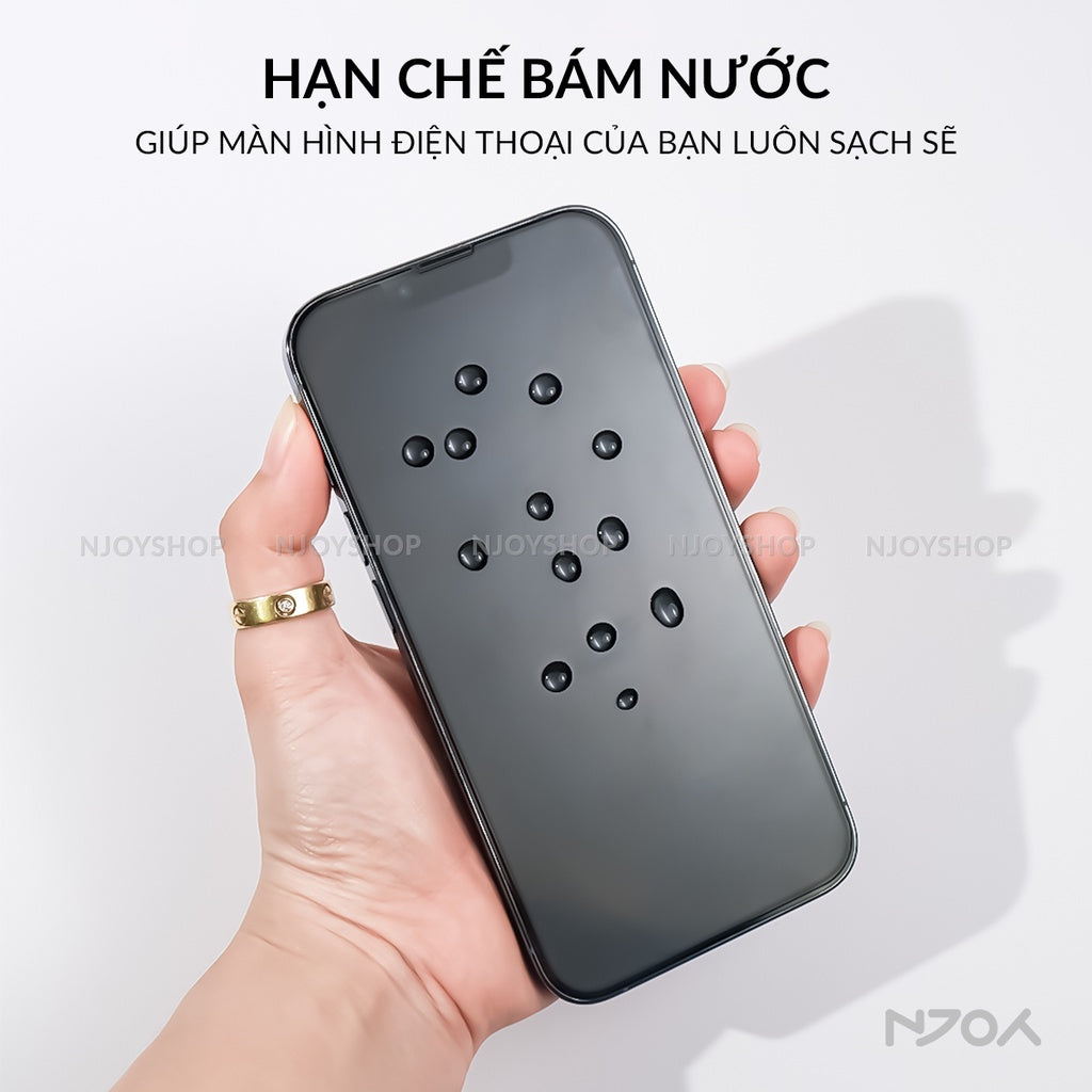 Kính Cường Lực Chống Vân Tay Cho iPhone 17 Pro Max 16 15 14 13 12 11 XsMax