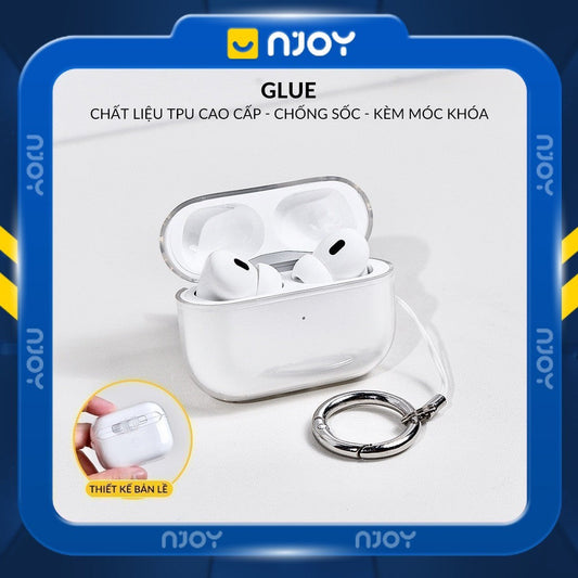 Ốp Trong Suốt Chống Sốc Chất Liệu TPU Có Móc Khóa Cho Tai Nghe Airpods 3 Airpods Pro 2 Njoyshop