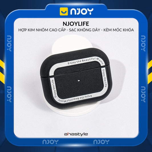 Ốp Nhung Ahastyle Hỗ Trợ Magsafe Viền Kim Loại Kèm Móc Khóa Cho AirPods Pro 2