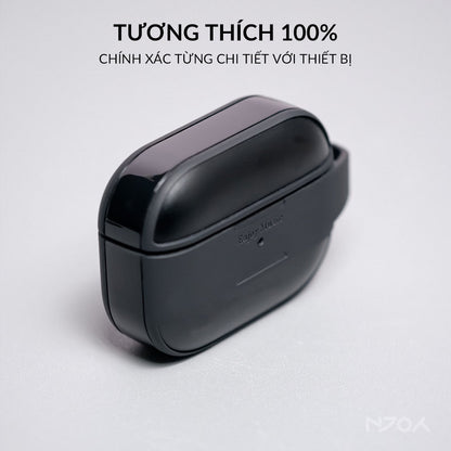 Ốp Hợp Kim Nhôm Ahastyle Viền Silicon Kèm Móc Khóa Cho Tai Nghe AIrpods Pro 2 3 4