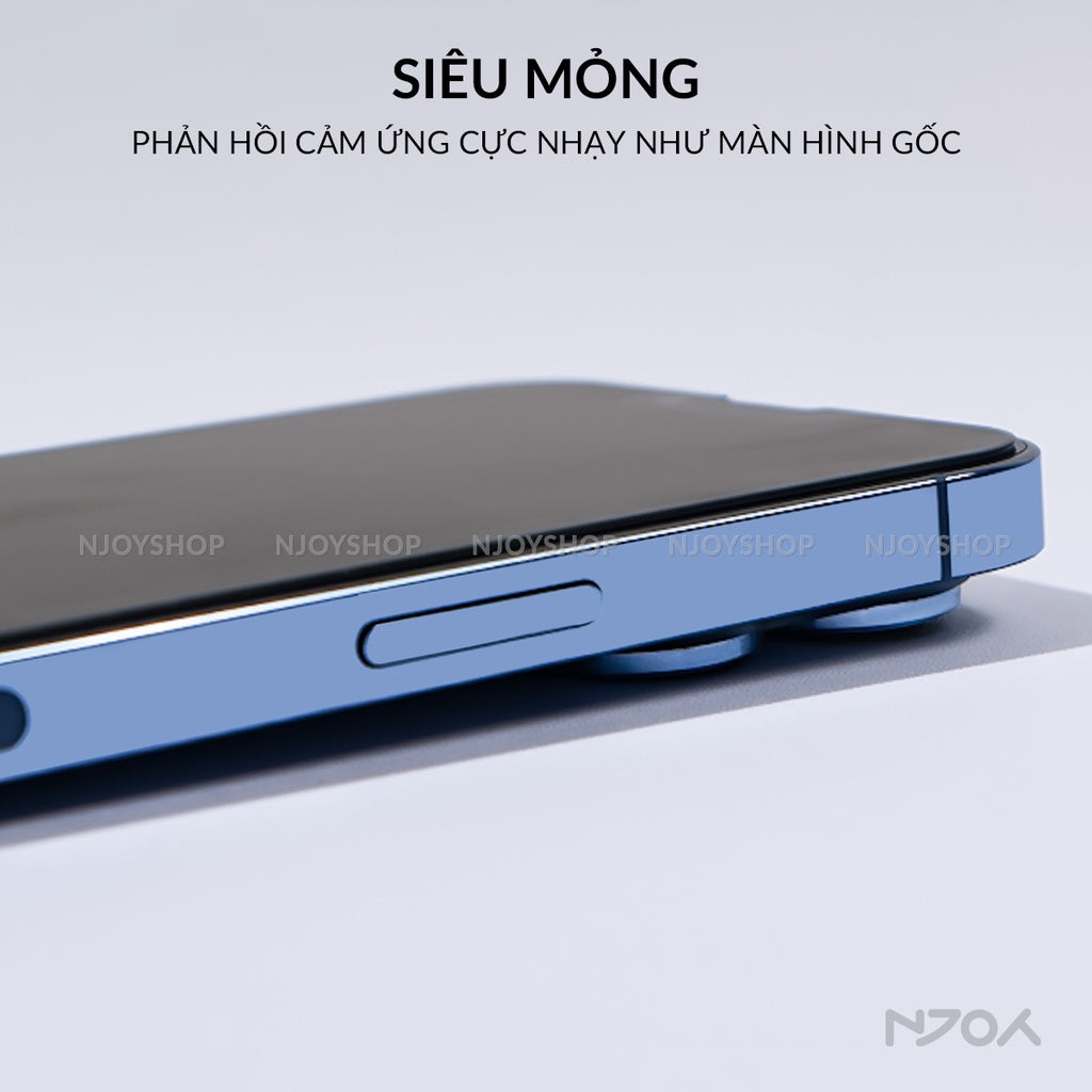 Kính Cường Lực Chống Vân Tay Cho iPhone 17 Pro Max 16 15 14 13 12 11 XsMax