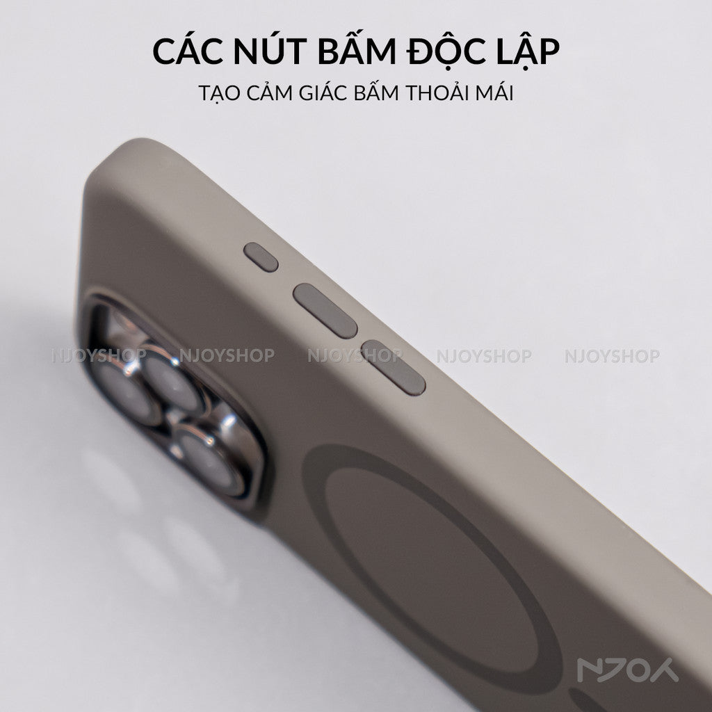 Ốp Magsafe Chống Bẩn Viền Camera Kim Loại Cho iPhone 17 16 15 Pro Max