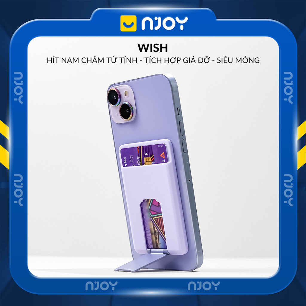 Ví Đựng Thẻ Hỗ Trợ Magsafe Siêu Mỏng Có Giá Đỡ Cho Điện Thoại iPhone Samsung