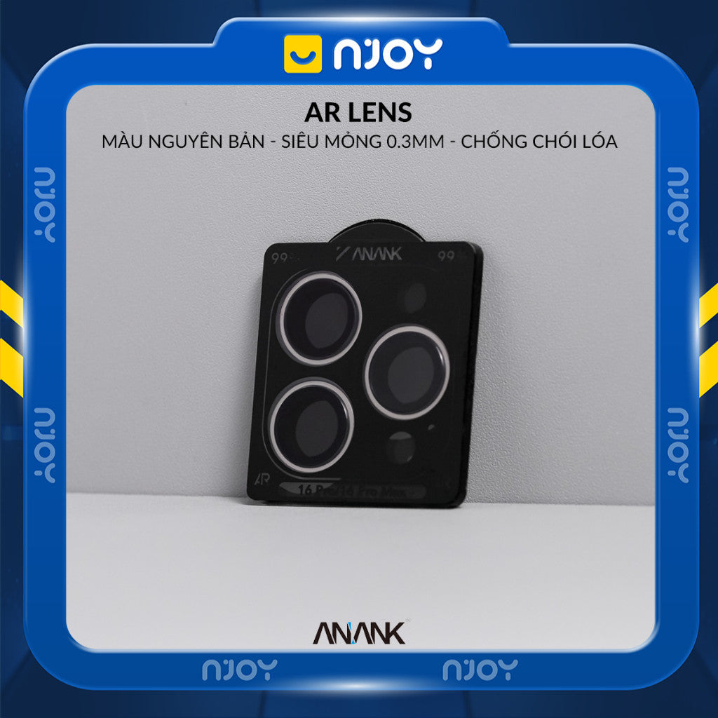 Bộ Vòng Cường Lực Bảo Vệ Camera Anank AR Chống Trầy Xước Màu Nguyên Bản Cho iPhone 13 14 15 16 17 Pro Max Njoyshop