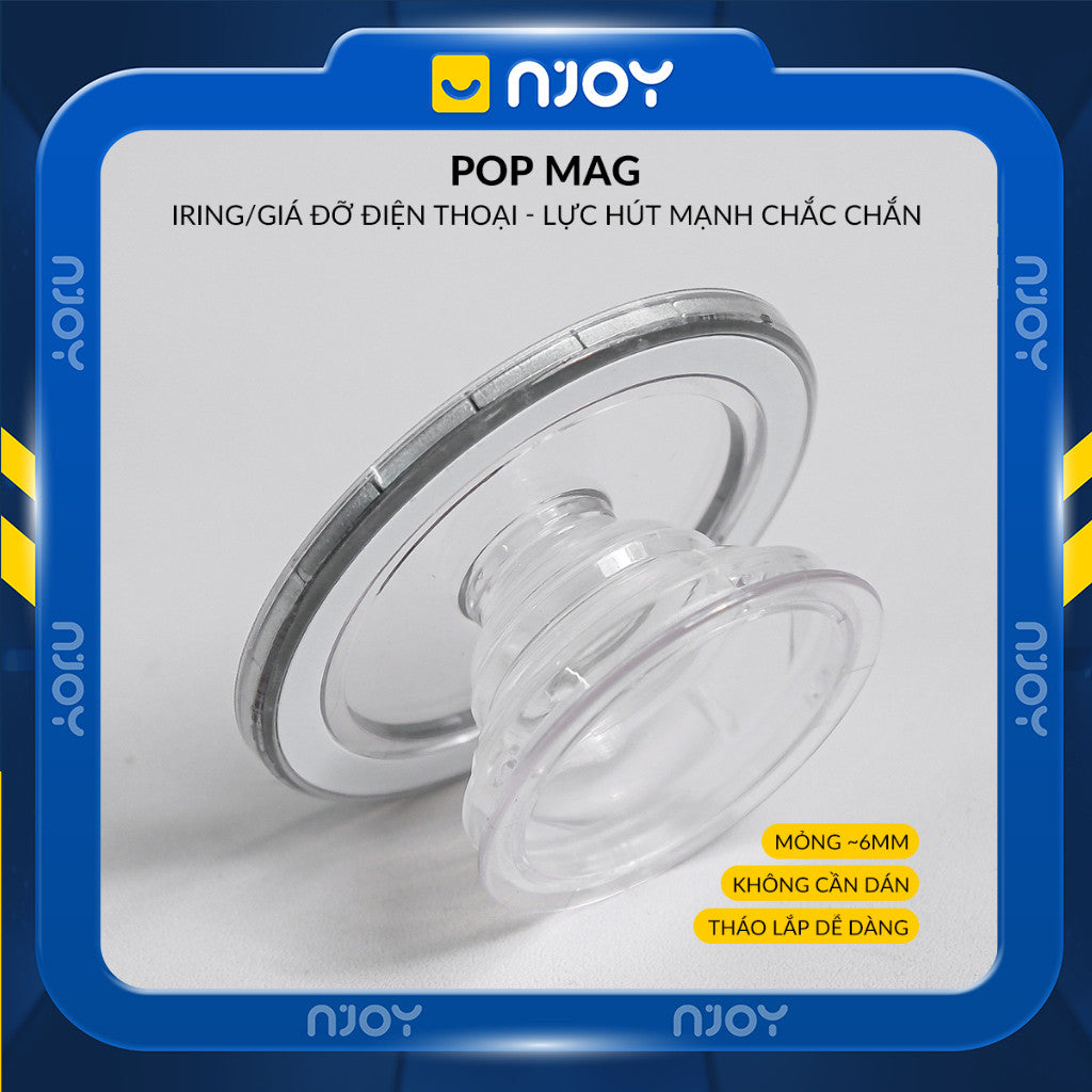 Giá Đỡ Điện Thoại Popsocket Magsafe Trong Suốt Nhỏ Gọn Cho Điện Thoại iPhone Samsung Njoyshop