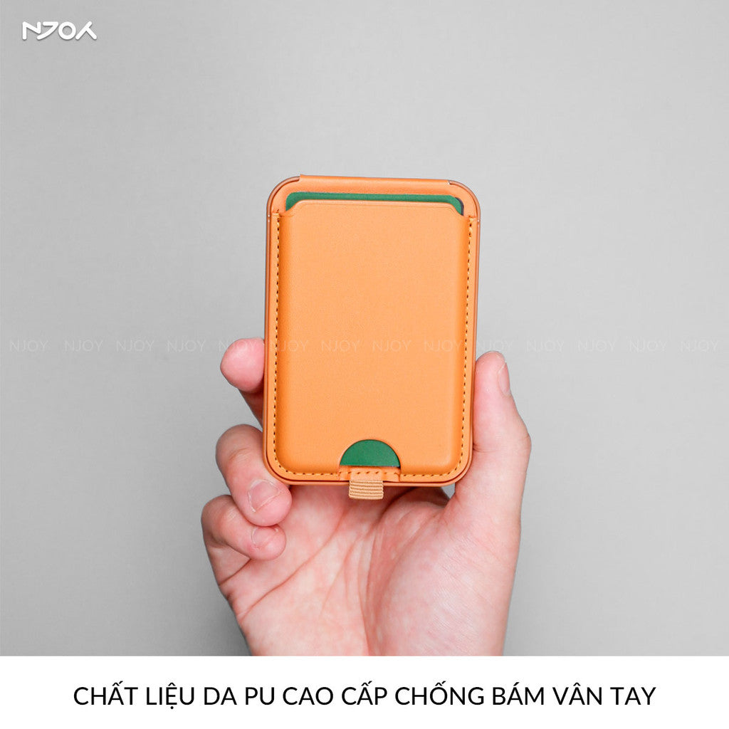 Ví Đựng Thẻ Magsafe Leather Kiêm Giá Đỡ Cho Điện Thoại iPhone 16 Pro Max 15 14 13 12