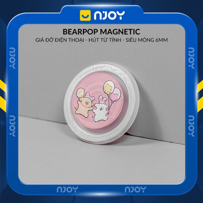 Giá Đỡ Điện Thoại Popsocket In Hình Gấu Dễ Thương Hít Từ Tính Cho Điện Thoại iPhone Samsung Njoyshop