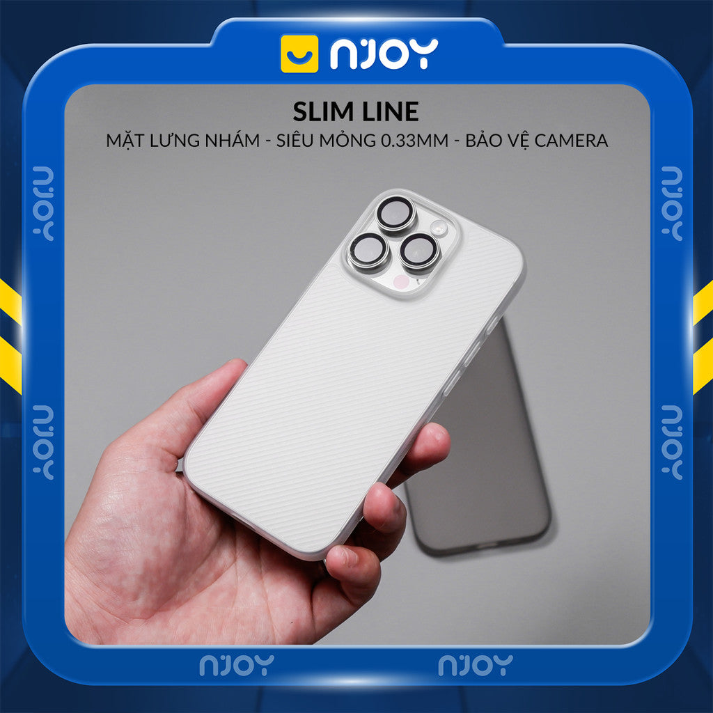 Ốp Nhám Siêu Mỏng Sọc 3D Chống Vân Tay Cho iPhone 16 Pro Max 15 14 13