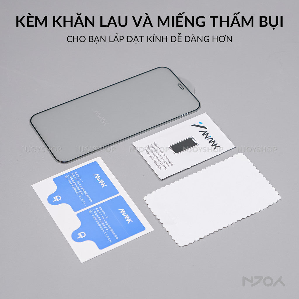 Kính Cường Lực Anank Trong Suốt 2.5D Cho iPhone 17 Pro Max 16 15 14 13 12 11