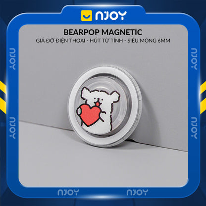 Giá Đỡ Điện Thoại Popsocket In Hình Gấu Dễ Thương Hít Từ Tính Cho Điện Thoại iPhone Samsung Njoyshop