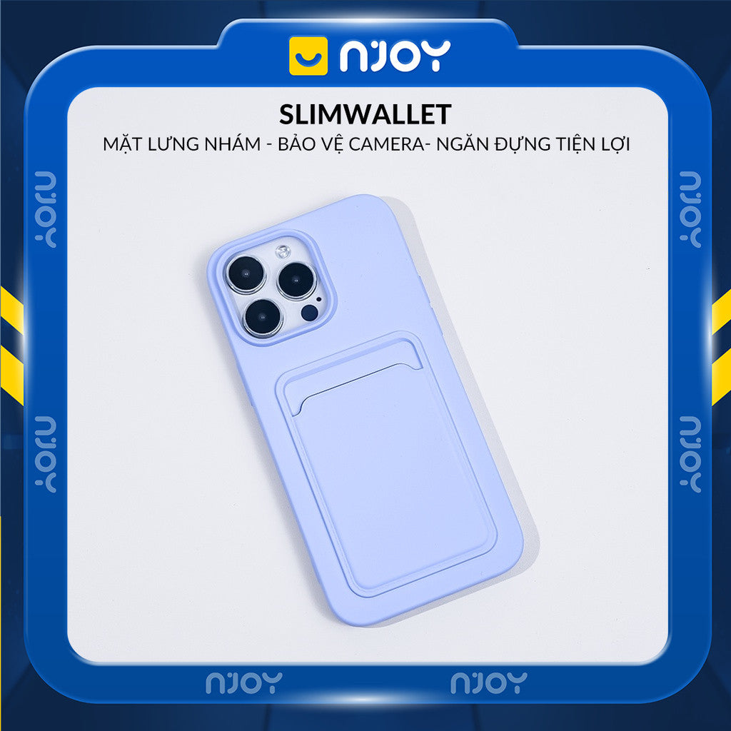 Ốp Đựng Thẻ Card Nhựa Dẻo Nhiều Màu Cho Điện Thoại iPhone 17 Pro Max 16 15 14 13 12 Njoyshop