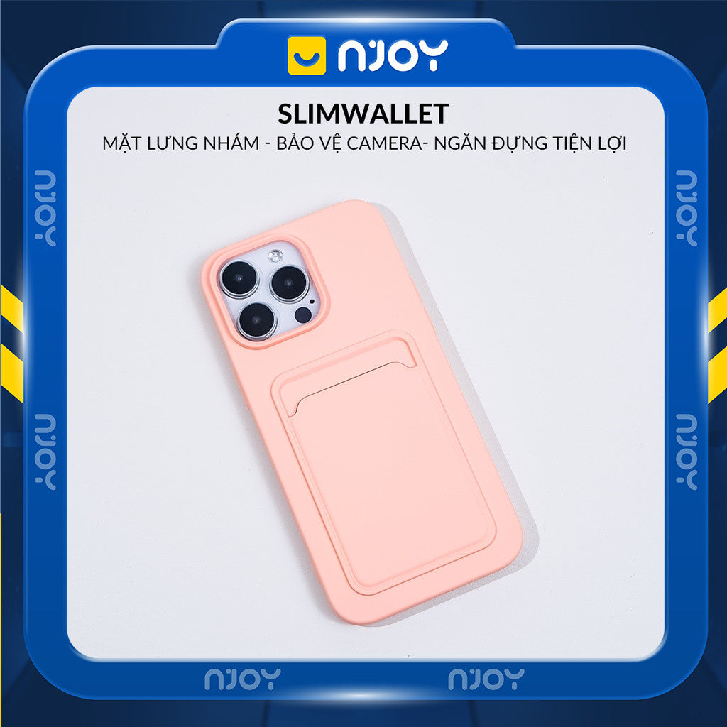 Ốp Đựng Thẻ Card Nhựa Dẻo Nhiều Màu Cho Điện Thoại iPhone 17 Pro Max 16 15 14 13 12 Njoyshop
