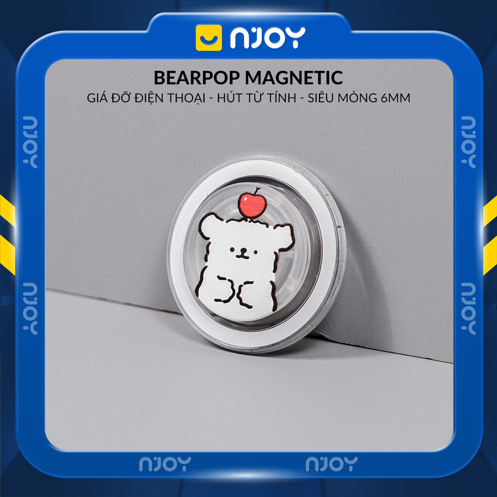 Giá Đỡ Điện Thoại Popsocket In Hình Gấu Dễ Thương Hít Từ Tính Cho Điện Thoại iPhone Samsung Njoyshop