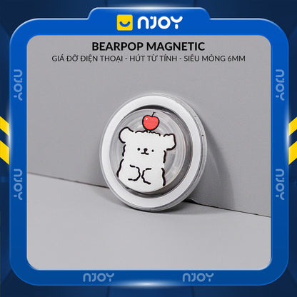Giá Đỡ Điện Thoại Popsocket In Hình Gấu Dễ Thương Hít Từ Tính Cho Điện Thoại iPhone Samsung Njoyshop