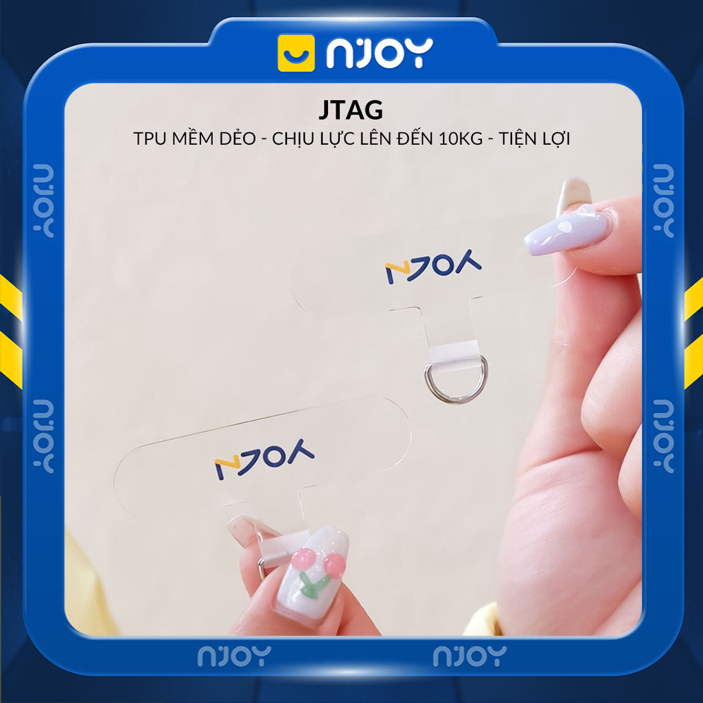 Tag Trong Suốt Hỗ Trợ Gắn Cho Dây Đeo Điện Thoại Không Cần Dán