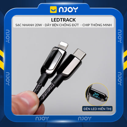 Cáp Sạc Nhanh Type C To Type C 20W 100W Có Đèn Led Cho Điện Thoại iPhone Laptop