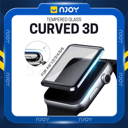 Cường Lực Viền Dẻo 3D Curved Cho Đồng Hồ Apple Watch 38mm 40mm 41mm 42mm 44mm 45mm Njoyshop