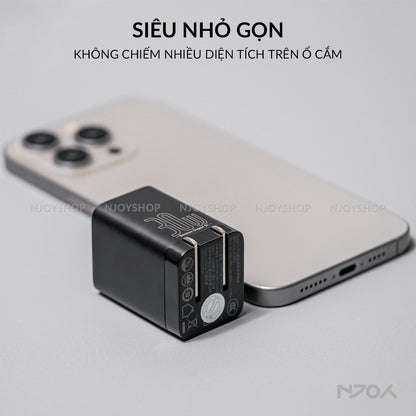 Củ Sạc Nhanh 30w Baseus 2 Cổng USB A & Type C QC 3.0 PD 3.0 Cho Điện Thoại Máy Tính Bảng Njoyshop