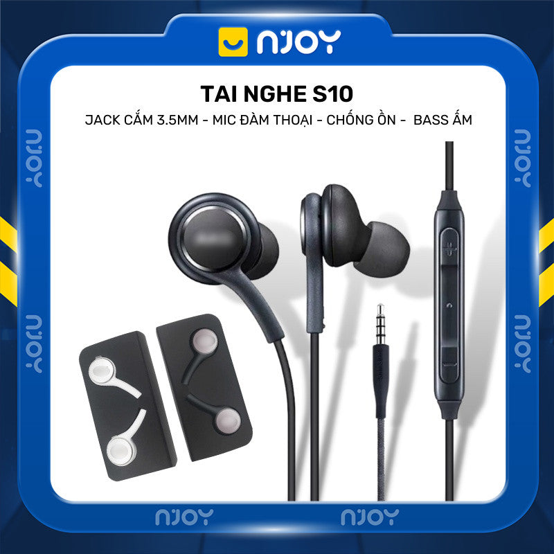 Tai Nghe Nhét Tai Akg S8 Chân Cắm 3.5 Mm Kèm Bộ Núm Có Mic Hỗ Trợ Bass Ấm Chơi Game Njoyshop