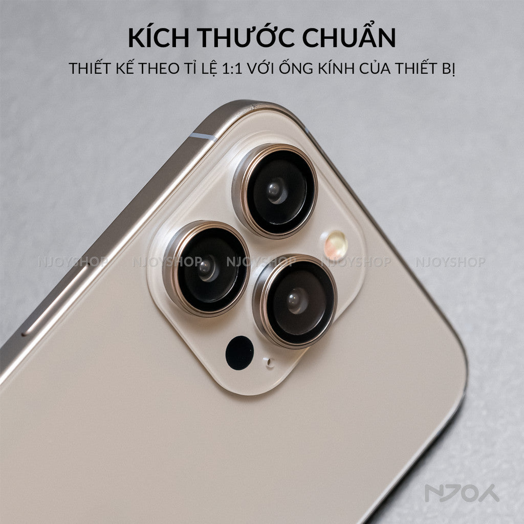 Cường Lực Camera Kuzoom AR Có Khung Dán Cho iPhone 16 Pro Max 15 14 13 12 11
