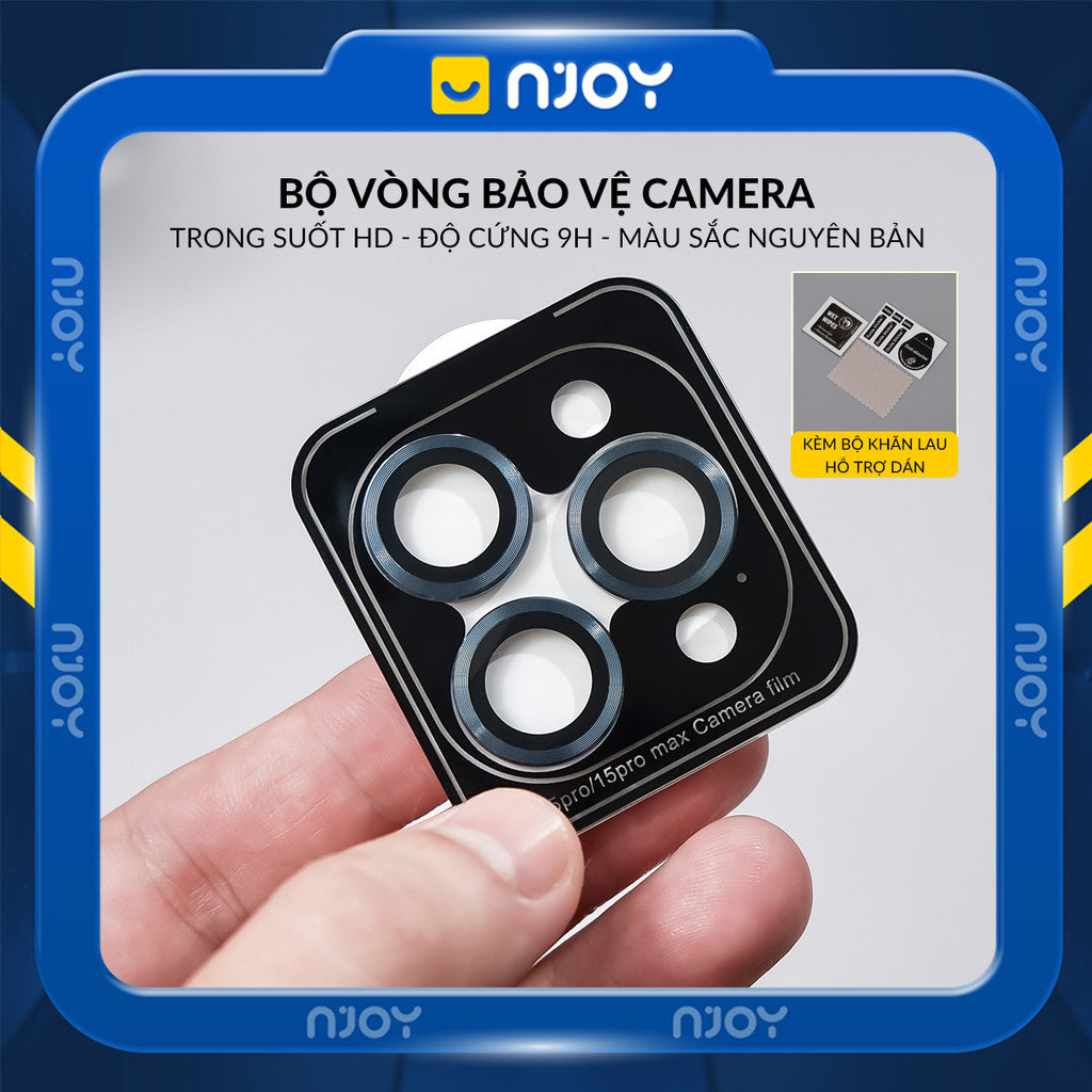 Cường Lực Camera Màu Nguyên Bản 9H Chống Trầy Cho Điện Thoại iPhone 17 Pro Max 16 15 14 13 12 11