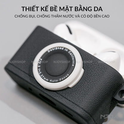 Ốp Silicon In Hình Retro Camera Kèm Móc Khóa Cho Tai Nghe AirPods Pro 3 2 Airpods 4