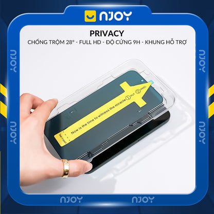 Kính Cường Lực Trong Suốt Khung Dán Cho iPhone 17 Pro Max 16 15 14 13 12 11