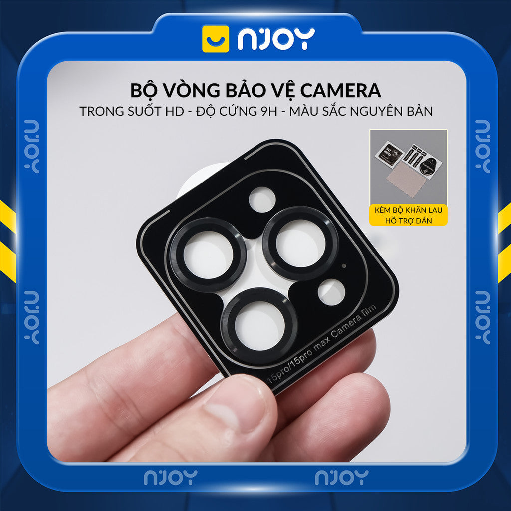 Cường Lực Camera Có Khung Dán Chống Trầy Cho iPhone 17 Pro Max 16 Pro Max 16 Plus 15 Plus 14 13