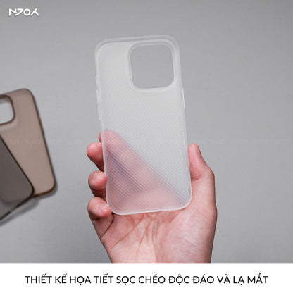 Ốp Nhám Siêu Mỏng Sọc 3D Chống Vân Tay Cho iPhone 16 Pro Max 15 14 13