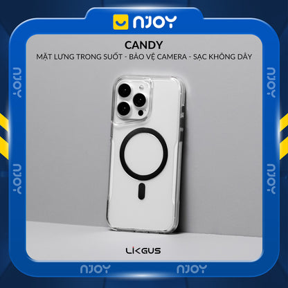 Ốp Magsafe Trong PC Cứng Likgus Vòng 3D Nút Kim Loại Cho iPhone 16 Pro MaxMax