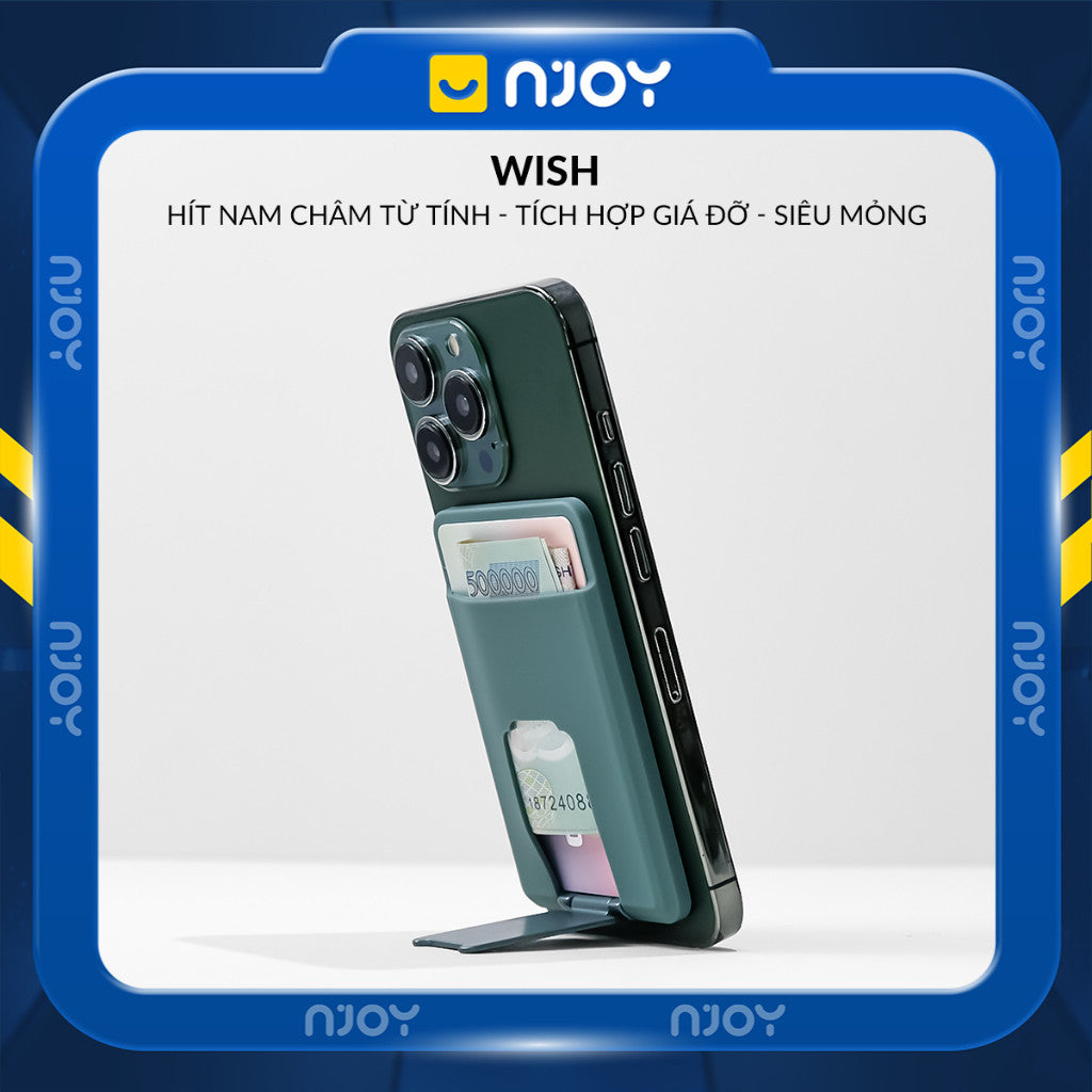 Ví Đựng Thẻ Hỗ Trợ Magsafe Siêu Mỏng Có Giá Đỡ Cho Điện Thoại iPhone Samsung