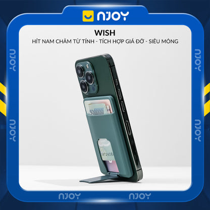 Ví Đựng Thẻ Hỗ Trợ Magsafe Siêu Mỏng Có Giá Đỡ Cho Điện Thoại iPhone Samsung