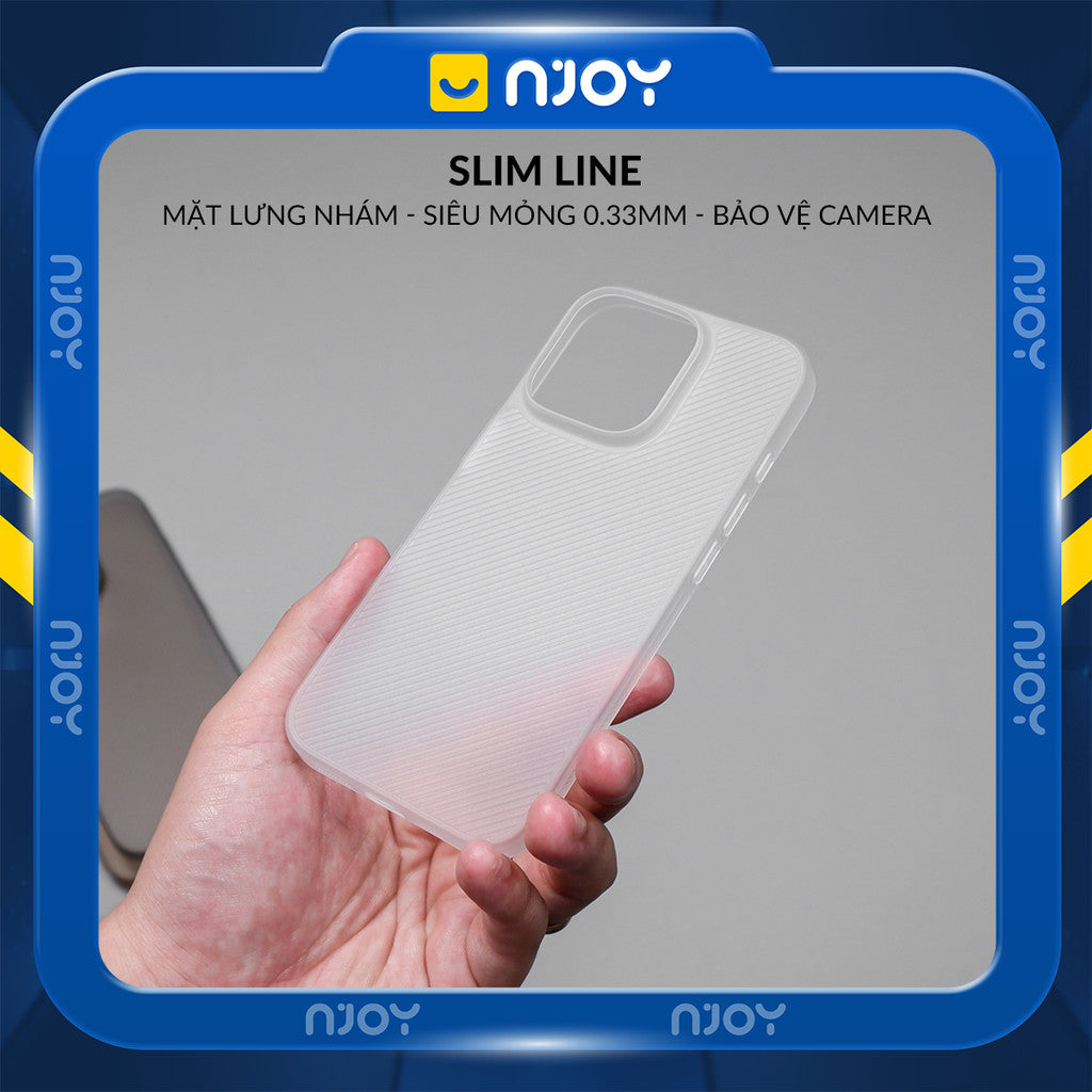 Ốp Nhám Siêu Mỏng Sọc 3D Chống Vân Tay Cho iPhone 16 Pro Max 15 14 13