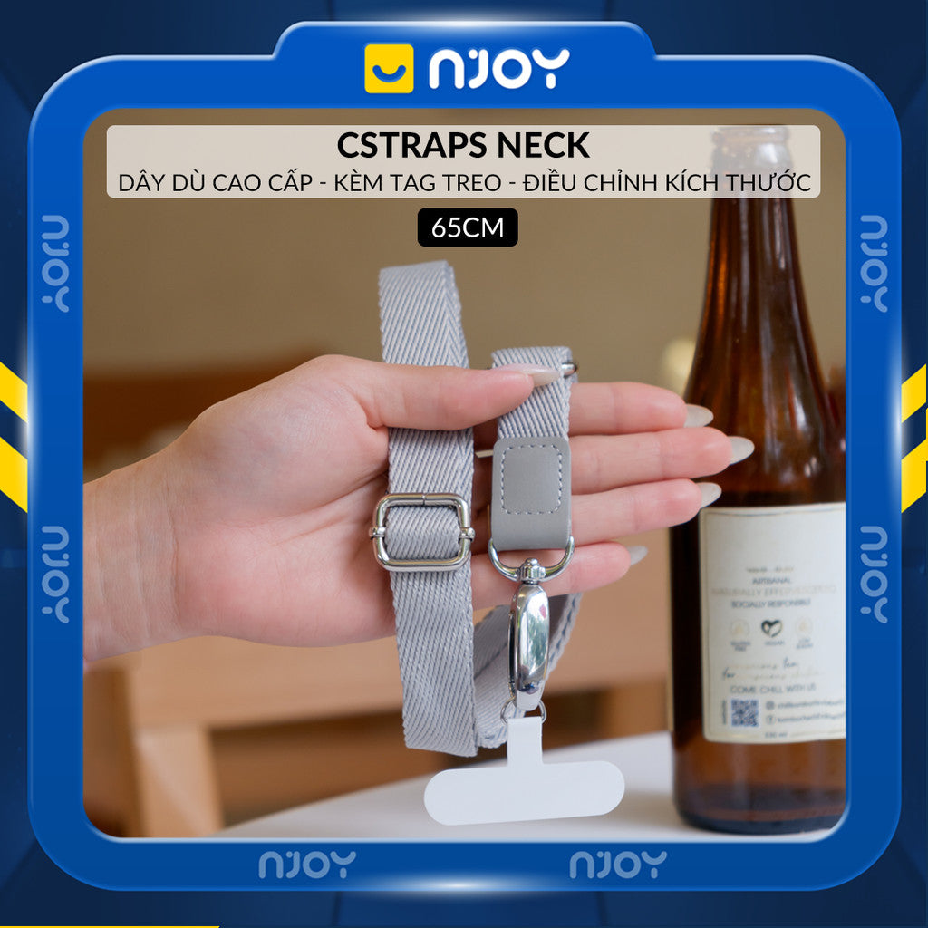 Dây Đeo Điện Thoại Chống Rơi Rớt Thất Lạc Dài 65cm Điều Chỉnh Kích Thước Canvas