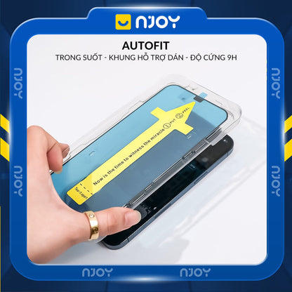 Kính Cường Lực Trong Suốt Khung Dán Cho iPhone 17 Pro Max 16 15 14 13 12 11