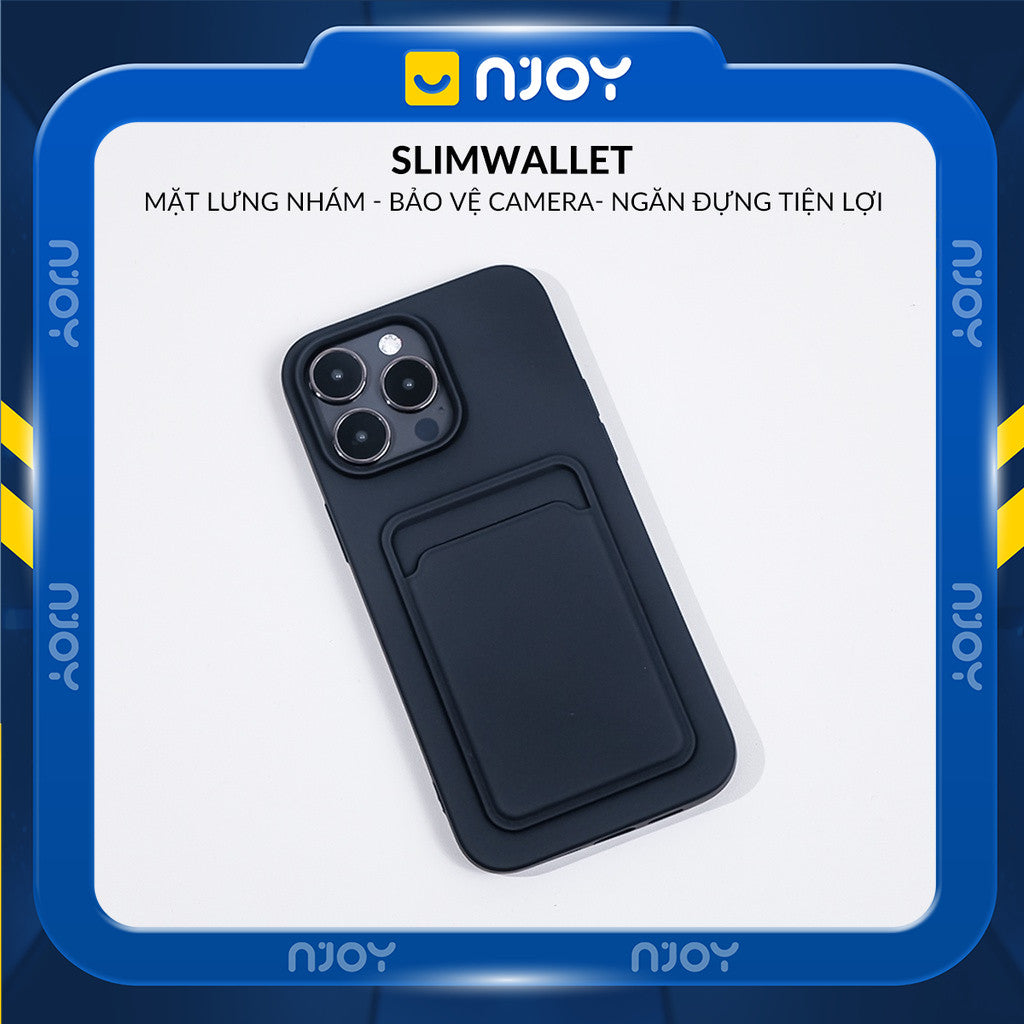 Ốp Đựng Thẻ Card Nhựa Dẻo Nhiều Màu Cho Điện Thoại iPhone 17 Pro Max 16 15 14 13 12 Njoyshop