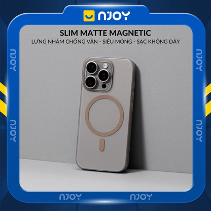 Ốp Magsafe Siêu Mỏng Nhám Mờ Chống Vân Tay Cho iPhone 12 13 14 15 16 17 Pro Max