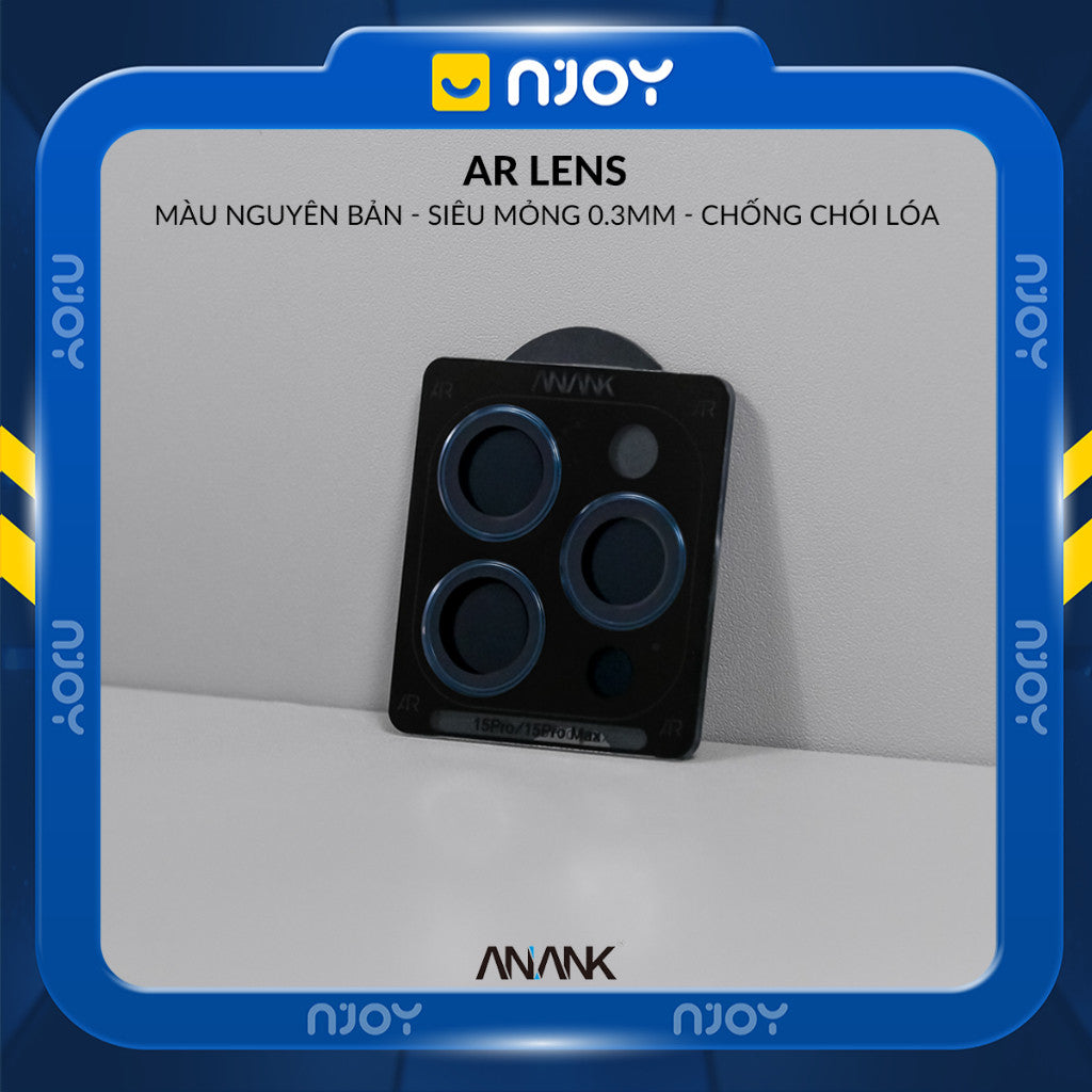 Bộ Vòng Cường Lực Bảo Vệ Camera Anank AR Chống Trầy Xước Màu Nguyên Bản Cho iPhone 13 14 15 16 17 Pro Max Njoyshop